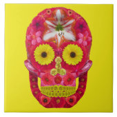 Blume Schädel 6 Fliese (Vorderseite)