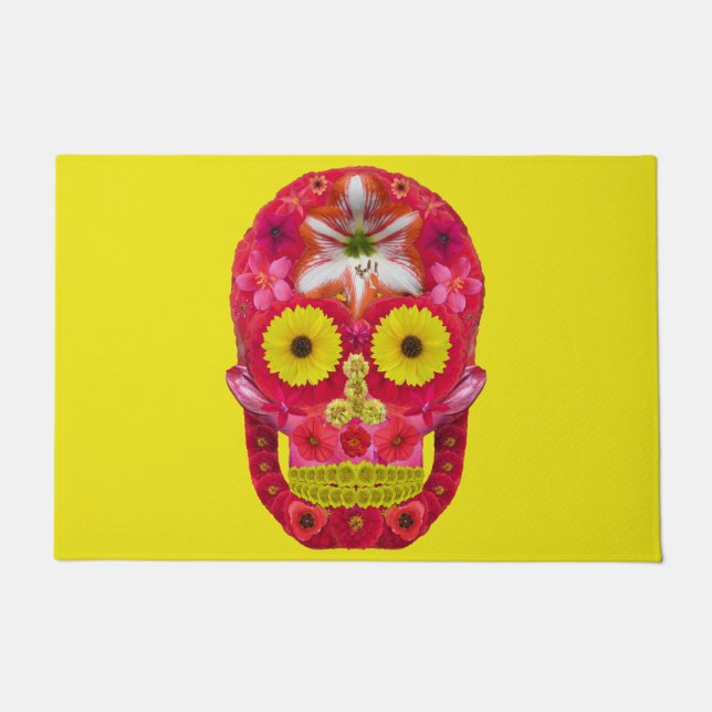 Blume Schädel 6 Fußmatte (Vorderseite)