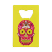 Blume Schädel 6 Geldbeutel Flaschenöffner (Vorderseite)