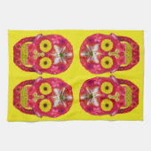 Blume Schädel 6 Geschirrtuch (Horizontal)