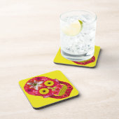 Blume Schädel 6 Getränkeuntersetzer (Rechte Seite)