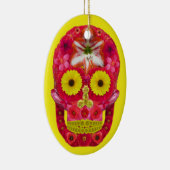 Blume Schädel 6 Keramik Ornament (Rechts)