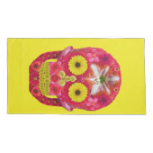 Blume Schädel 6 Kissenbezug (Rückseite-Links)