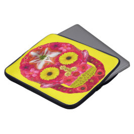 Blume Schädel 6 Laptopschutzhülle