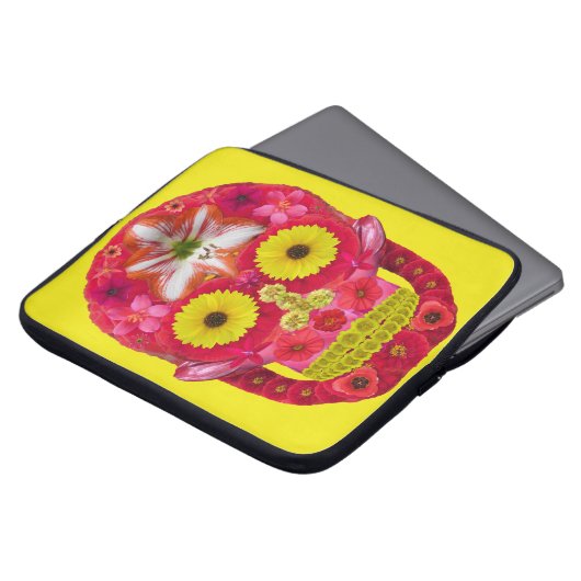 Blume Schädel 6 Laptopschutzhülle (Vorne Oben)
