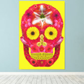 Blume Schädel 6 Leinwanddruck (Insitu (Holzboden))