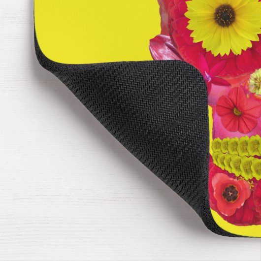 Blume Schädel 6 Mousepad (Ecke)
