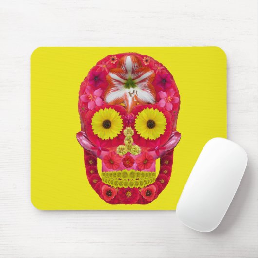 Blume Schädel 6 Mousepad (Mit Mouse)