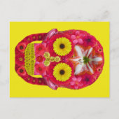 Blume Schädel 6 Postkarte (Vorderseite)