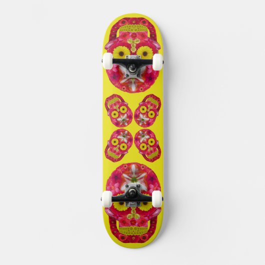 Blume Schädel 6 Skateboard (Vorderseite)
