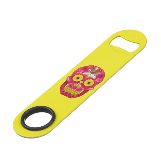 Blume Schädel 6 Speed Flaschenöffner (Rückseite Schrägansicht)