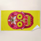 Blume Schädel 6 Strandtuch (Vorderseite)