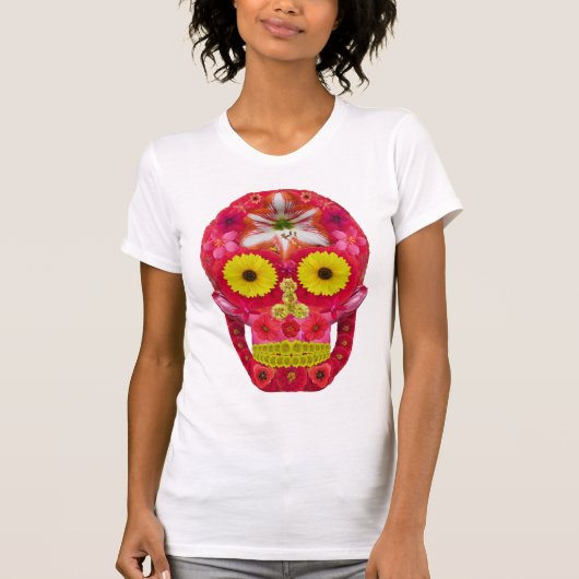 Blume Schädel 6 T-Shirt (Vorderseite)