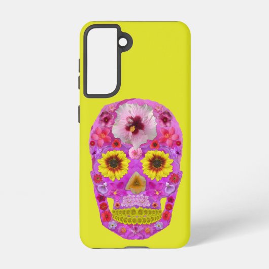 Blume Schädel 7 Samsung Galaxy Hülle (Rückseite)