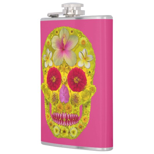 Blume Schädel 8 Flachmann (Links)