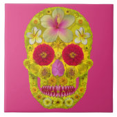 Blume Schädel 8 Fliese (Vorderseite)