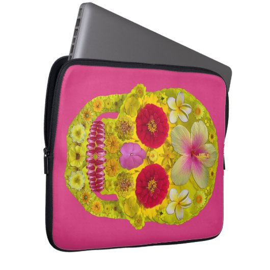 Blume Schädel 8 Laptopschutzhülle (Vorne Rechts)