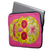 Blume Schädel 8 Laptopschutzhülle (Vorderseite Links)