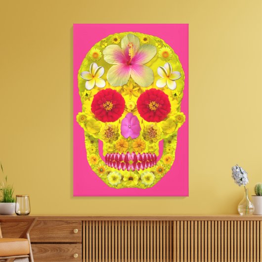 Blume Schädel 8 Leinwanddruck (Insitu (Wohnzimmer))