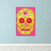Blume Schädel 8 Leinwanddruck (Insitu (Holzboden))