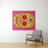 Blume Schädel 8 Wandteppich (Beispiel (Horizontal))