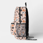 Blume Schädelmuster Bedruckter Rucksack (Rechts)