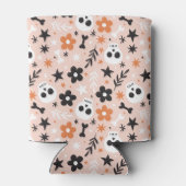 Blume Schädelmuster Dosenkühler (Rückseite)