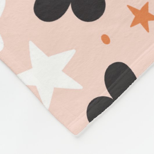 Blume Schädelmuster Fleecedecke (Ecke)