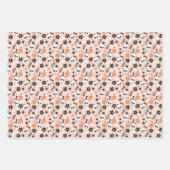 Blume Schädelmuster Geschenkpapier Set (Vorderseite)