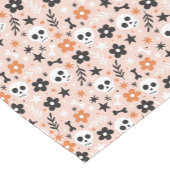 Blume Schädelmuster Kurzer Tischläufer (Ecke)