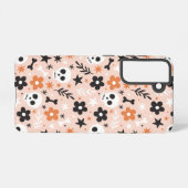 Blume Schädelmuster Samsung Galaxy Hülle (Rückseite (Horizontal))