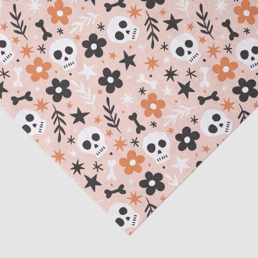 Blume Schädelmuster Seidenpapier (Ausschnitt)