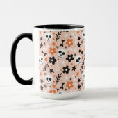 Blume Schädelmuster Tasse (Links)