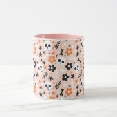Blume Schädelmuster Tasse (Zentrum)