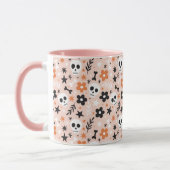 Blume Schädelmuster Tasse (Links)