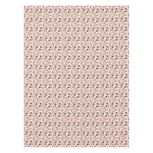 Blume Schädelmuster Tischdecke (Vorderseite)