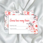 Blume schätzen, wie viele Küsse Bridgame Briefpapier