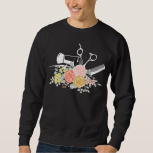 Blume Schere Frauenhaus Friseur Sweatshirt
