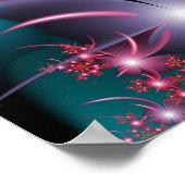 Blume scheuen Spiral Fraktal Art Poster (Ecke)