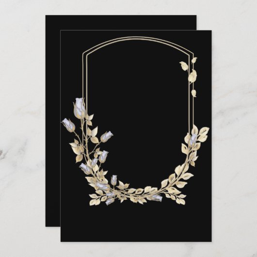 Blume-Schild-Hochzeit Einladung (Vorne/Hinten)