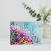 Blume Schließung Kristallschwärme Wasser Tropfen N Postkarte (Stehend Vorderseite)