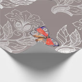 Blume, Schmetterling, Aquarell, Muster Geschenkpapier (Ecke)