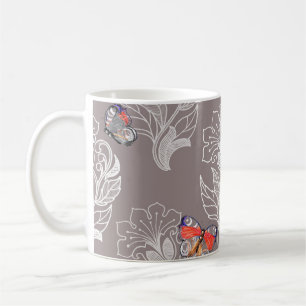 Blume, Schmetterling, Aquarell, Muster Kaffeetasse