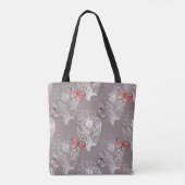 Blume, Schmetterling, Aquarell, Muster  Tasche (Rückseite)