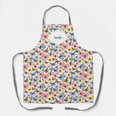 Blume Schmetterling Bienen Muster Gartenliebhaber Schürze (Vorderseite)