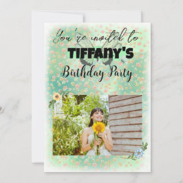 Blume & Schmetterling Einladung zum Geburtstag