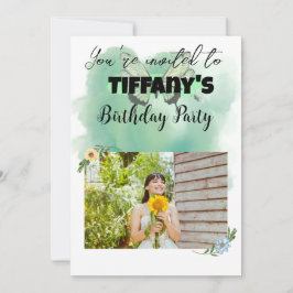 Blume & Schmetterling Einladung zum Geburtstag