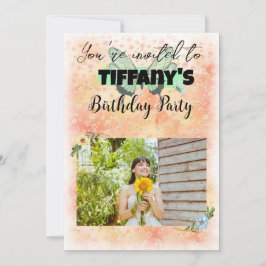 Blume & Schmetterling Einladung zum Geburtstag