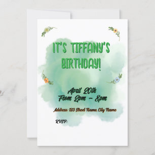 Blume & Schmetterling Einladung zum Geburtstag