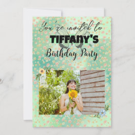 Blume & Schmetterling Einladung zum Geburtstag